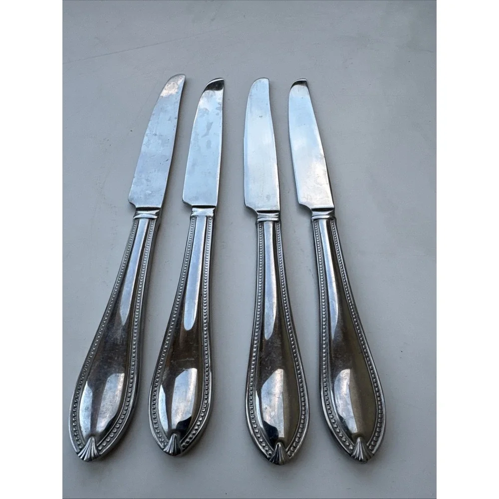 Reed & Barton Whitley Dinner Knife set of 4 Stainless‎ Steel MCM
